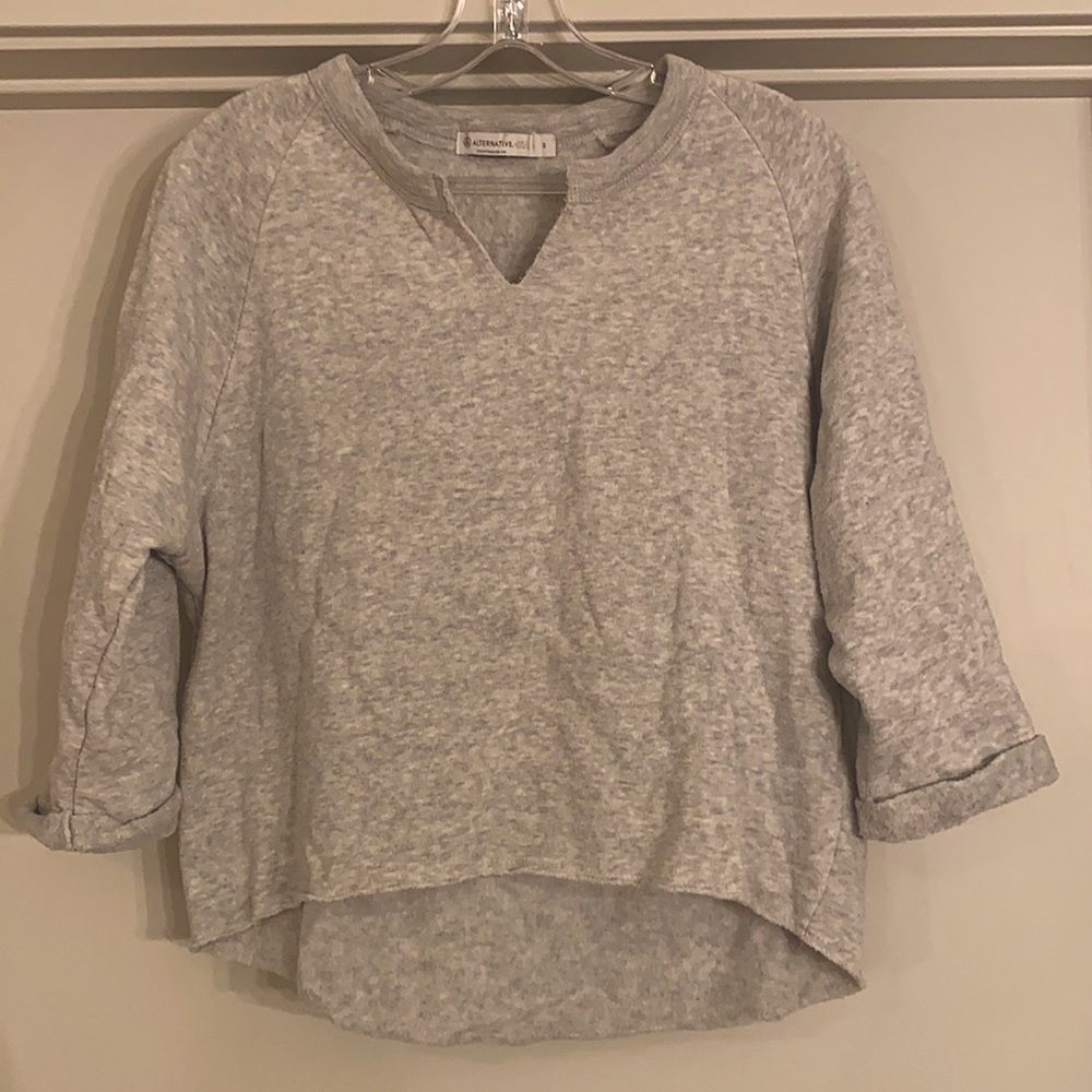 Alternative Apparel cropped sleeve sweatshirt - S